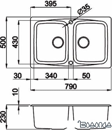 Кухонная мойка Elleci Master 350 Bianco Titano 68