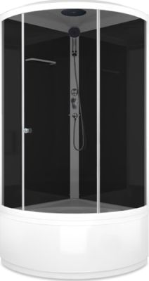 Душевая кабина Domani-Spa Simple High 90x90 (тонированное стекло/черный)