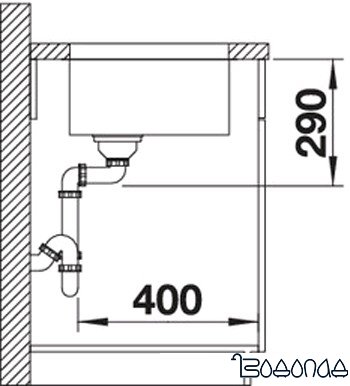 Кухонная мойка Blanco Andano 400-U (без клапана-автомата) фото 4