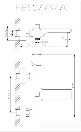 Смеситель Haiba HB60577 (хром)