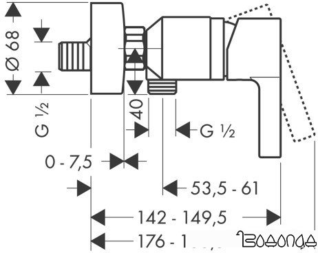 Смеситель Hansgrohe Metris S 31660000