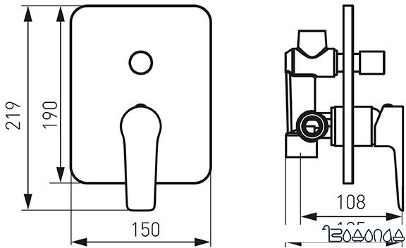 Смеситель Ferro Adore BDR7PBLC (черный/хром)
