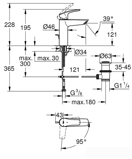 Смеситель Grohe Eurosmart 2339330E фото 3