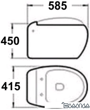 Унитаз Melana MLN-821B (белый)