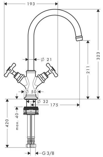 Смеситель Axor Montreux 16502820