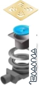 Трап/канал Pestan Confluo Standard Square 4 Gold фото 1