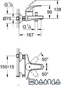 Смеситель Grohe BauCurve 32806000