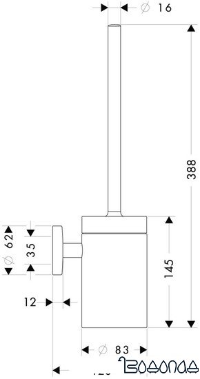 Ершик для унитаза Hansgrohe Logis 40522000