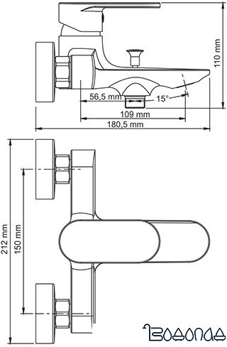 Смеситель Wasserkraft Elbe 7401