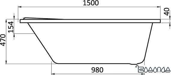 Ванна Santek Ибица 150x100 R [1WH112035]