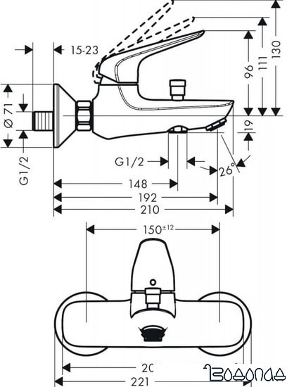 Смеситель Hansgrohe Novus 71042000