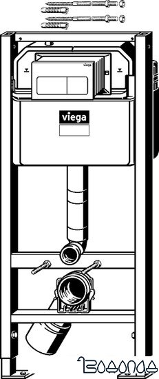 Инсталляция для унитаза Viega Prevista Dry 8524.12 792 848