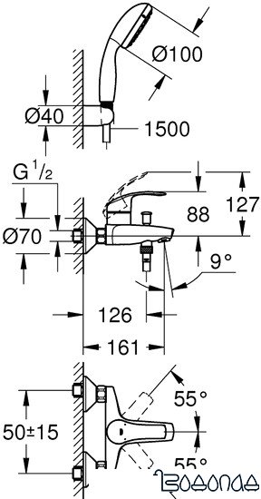 Смеситель Grohe Eurosmart 3330220A фото 2
