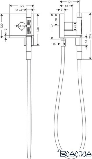 Душевой гарнитур Axor ShowerSolutions 10651000 фото 4