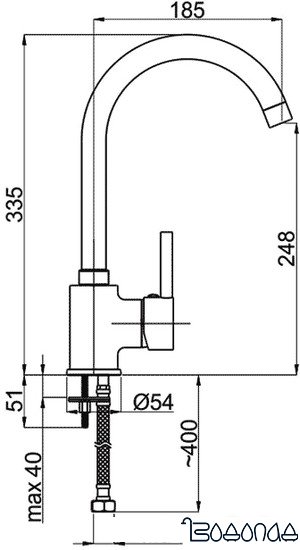 Смеситель Rubineta Ultra-33 (BK) [U30068]