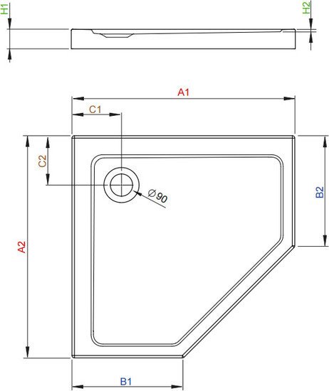 Душевой поддон Radaway Doros PT 100x100 фото 2
