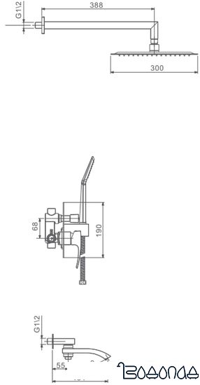 Душевая система Gappo G7107-6