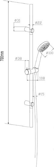 Душевой гарнитур Damixa Origin One [918100000] фото 2