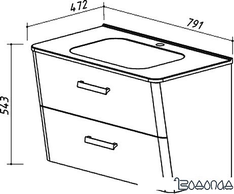 Belux Марсель тумба под умывальник [Н-80-02]