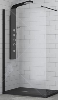 Душевая стенка RGW WA-010B 70 (черный/прозрачное стекло)