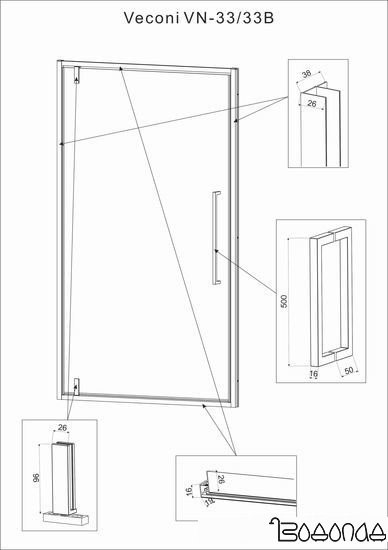 Душевая дверь Veconi VN-33 VN33-70-01-C7 фото 3