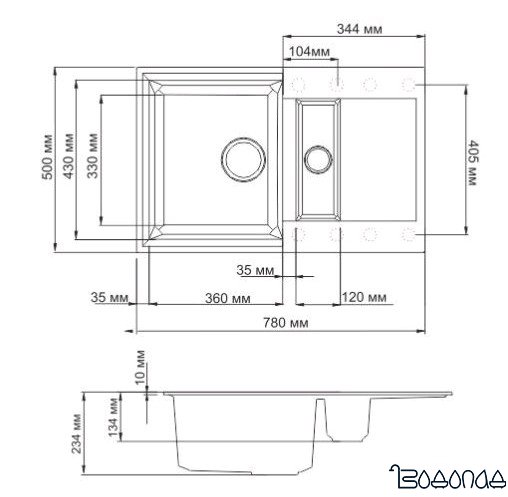 Кухонная мойка Omoikiri Sakaime 78-2-WH (4993128)