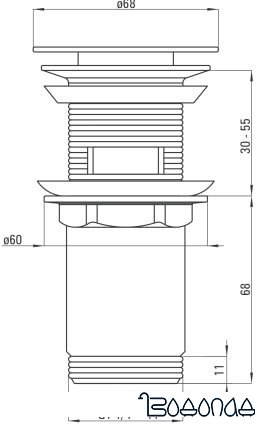 Донный клапан Deante NHC 010U