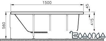 Ванна Vitra Neon 150x70 [52510001000]