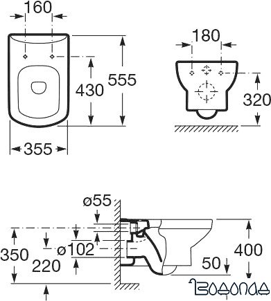 Унитаз Roca Dama Senso 893104090