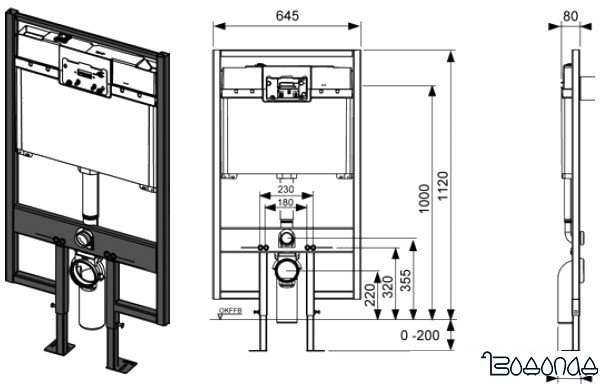 Инсталляция для унитаза Tece 9.300.040 фото 2