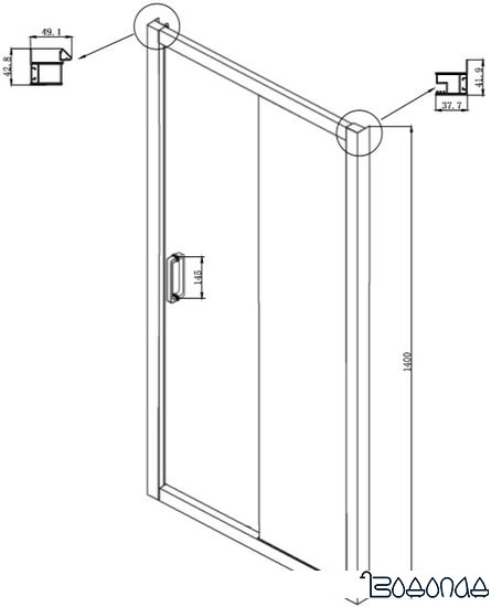 Душевая шторка Ambassador Bath Screens 16041105 170 фото 4