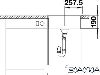 Кухонная мойка Blanco Dalago 5 (антрацит) [518521] фото 4