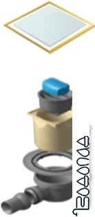 Трап/канал Pestan Confluo Standard Dry 1 White Glass Gold