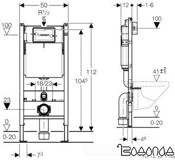 Инсталляция для унитаза Geberit Duofix UP 182 [458.162.21.1]