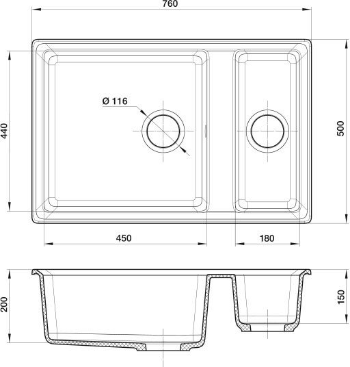 Кухонная мойка GranFest GF-LV-760K (топаз) Кухонная мойка GranFest GF-LV-760K (топаз)