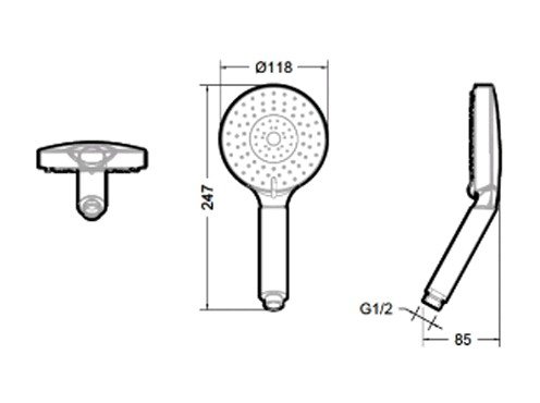 Душевая лейка Bravat P7094C фото 2