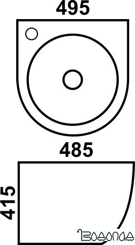 Умывальник Melana MLN-500F 49.5x48.5