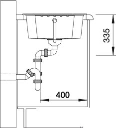 Кухонная мойка Blanco Zia 40 S (серый беж) [517411]
