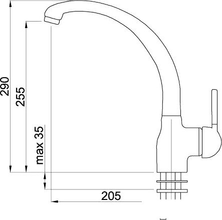 Смеситель Elleci Po G55 Grigio Pietra