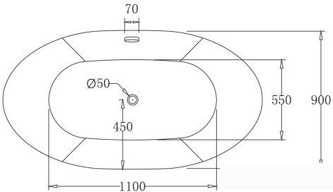 Ванна BelBagno BB68 180x90 фото 4
