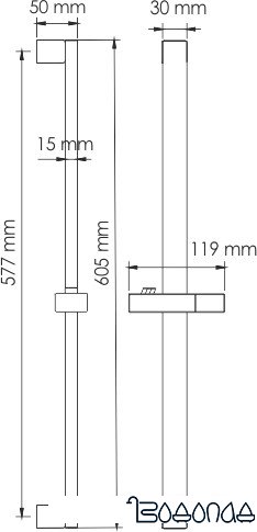 Душевая штанга Wasserkraft A123 фото 2