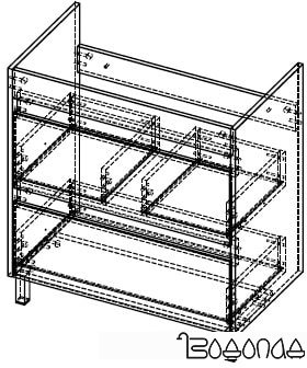 АВН Тумба Line 80 112.05 под умывальник Como 80