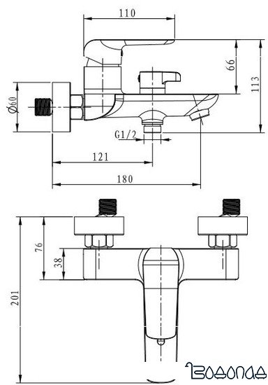Смеситель Kaiser Glory [69022]