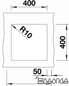 Кухонная мойка Blanco Subline 400-U 525990 (черный)
