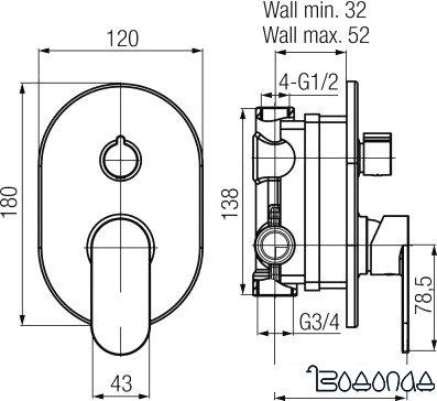 Смеситель Valvex Tube 2408640