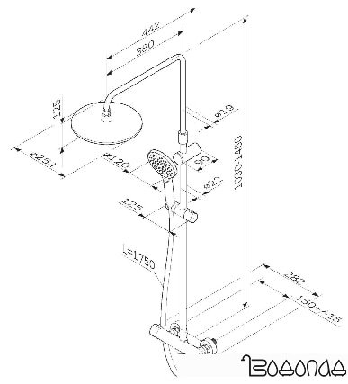 Душевая система AM.PM ShowerSpot F0780464