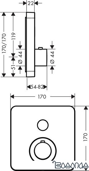 Смеситель Axor ShowerSelect 36705000