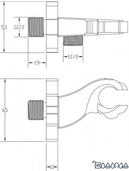 Держатель душевой лейки ZorG AZR 5 BR