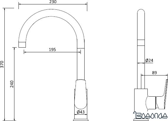 Смеситель RedBlu Origin Balance 790730000