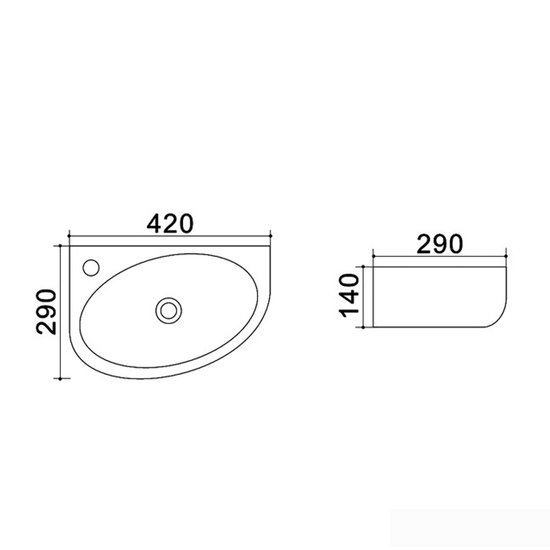 Умывальник Azario AZ-4519A фото 2
